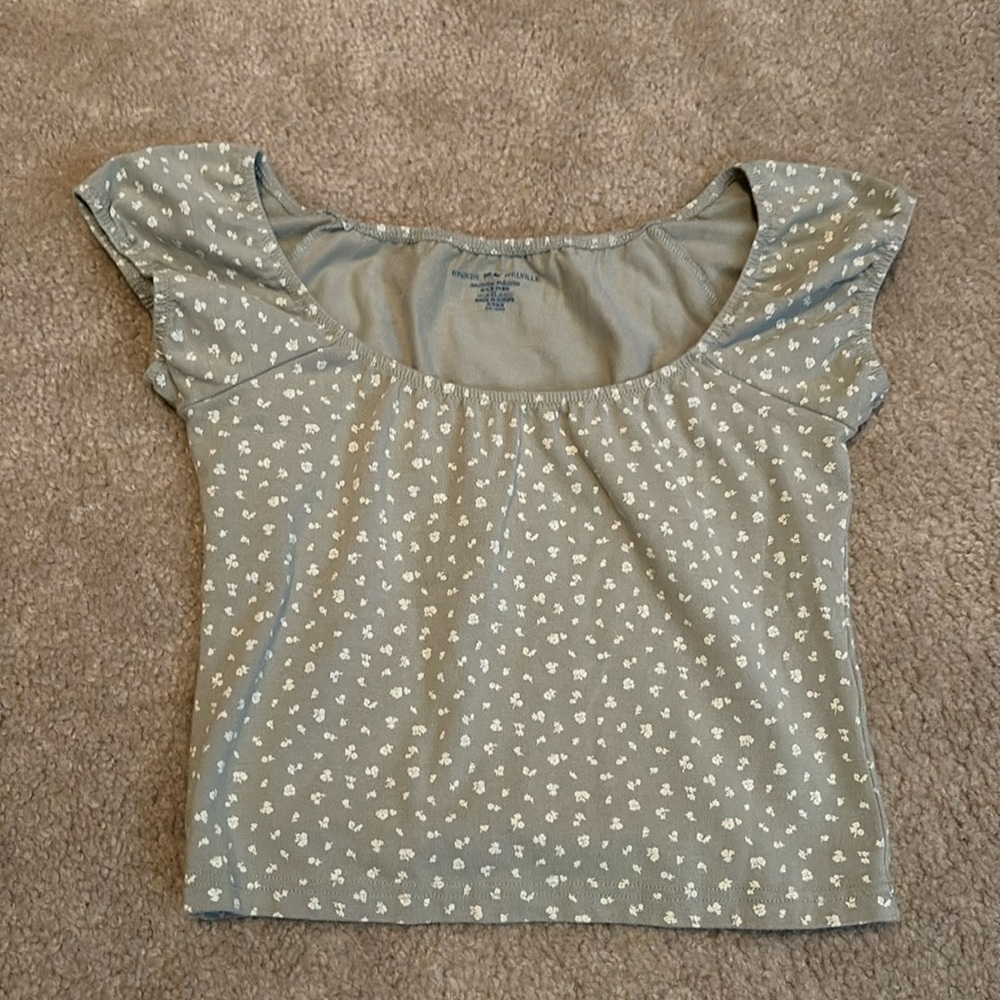 green floral brandy top